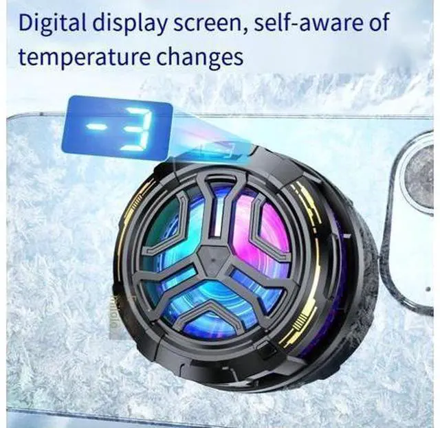 Alt view image 2 of 4 - The new rechargeable mobile phone cooler is a semiconductor cooling and heat dissipation gadget for playing PUBG, a private model for rapid cooling in summer