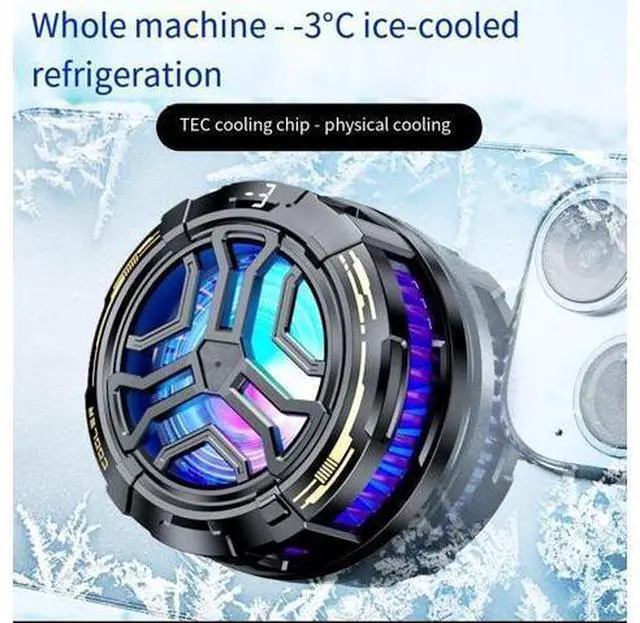 Alt view image 4 of 4 - The new rechargeable mobile phone cooler is a semiconductor cooling and heat dissipation gadget for playing PUBG, a private model for rapid cooling in summer