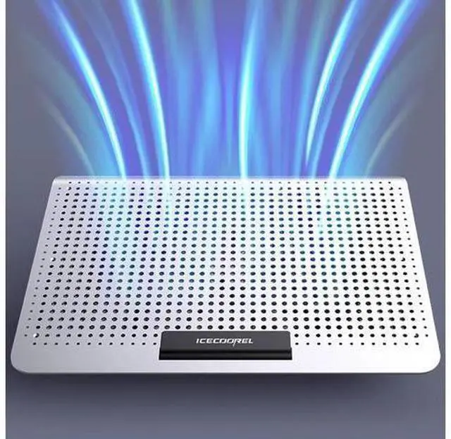 Alt view image 4 of 7 - Silver Aluminum Alloy Laptop Cooler Stand Gaming Laptop Cooling Fan Laptop Cooling Pad 11 13 17 Inch Notebook Radiator Stand for Gaming