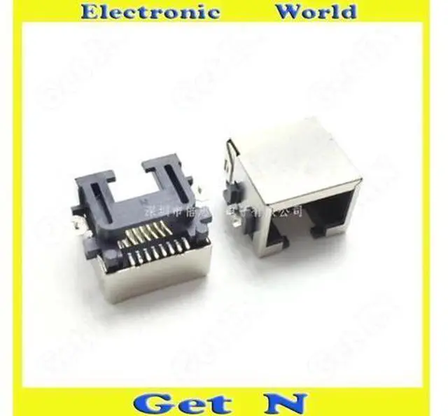 Main image of 30pcs For Table Notebooks 8P8C RJ45 Network Connectors H=8.6 Sink Type RJ45 Network Interface Socket
