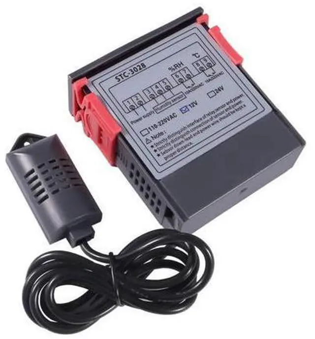 Alt view image 3 of 6 - STC-3028 DC 12V Digital Display Thermostat Temperature Controller Adjustable Thermostat Controller with SHT20 Waterproof Sensor