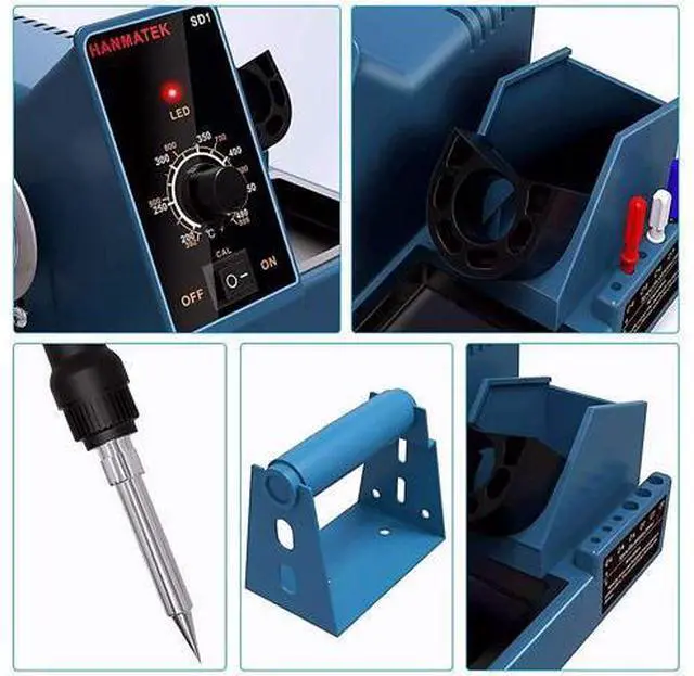 Alt view image 5 of 7 - HANMATEK Durable Soldering Station,392-896 Smart Temperature Control 6 Seconds Rapid Heating Safety Soldering Iron Station Soldering kit with Solder Bracket,Heat- Resistant Sponge SD1