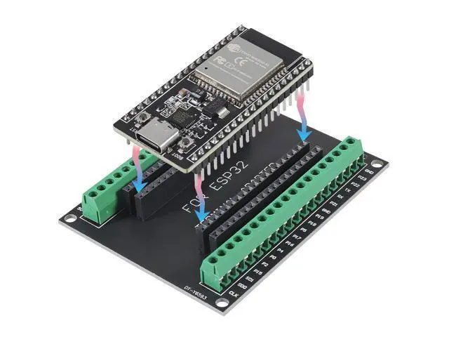 Alt view image 5 of 7 - anicorn 2Sets USB C 38 Pin ESP32 ESP-32D ESP-WROOM-32 CP2012 WiFi+Bluetooth Dual Core Type-C Interface ESP32-DevKitC-32 Development Board Module with ESP32 Breakout Board Shield Terminal Adapter