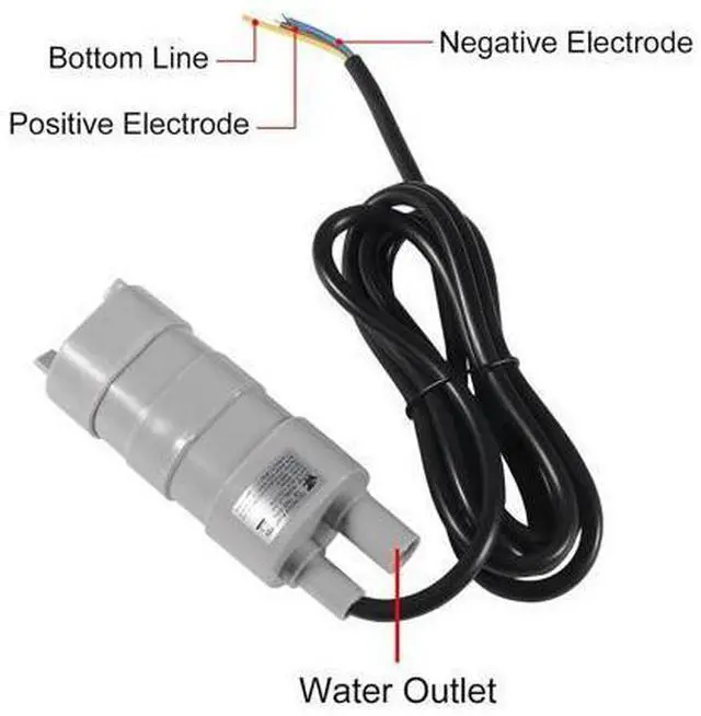 Alt view image 2 of 6 - 2 PACK 5M 12V Pumping Head DC High Flow Water Pump Submersible Pump Motor with 4.6ft Cable 5M High Head 10L/Min 600L/H Pond Aquarium Camper Motorhome Garden Fountain DC Brush Water Pump