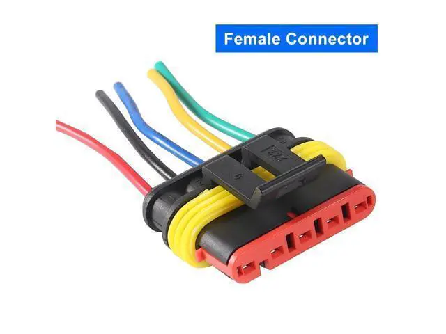Alt view image 5 of 7 - anicorn 10 PACK 5 Pin Way Electrical Wire Connector Male Female Plug Socket Quick Disconnect Waterproof Plug Play for Car, Truck, Boat, and Other Wire Connections
