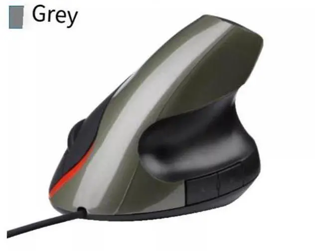 Alt view image 4 of 4 - anicorn Ergonomic vertical second-generation wired mouse with USB optical 5-button wireless charging mouse with a hand-held upright wrist support Grey Wired version