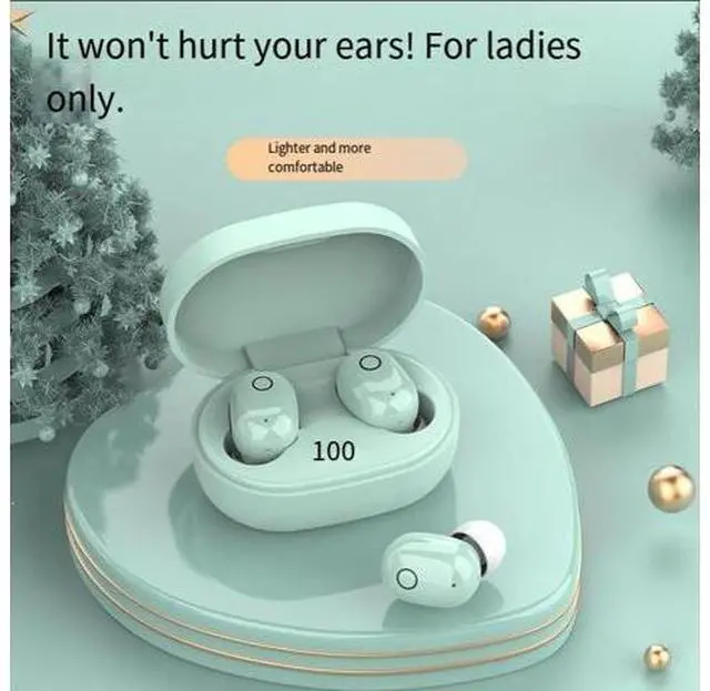 Alt view image 2 of 5 - The wireless in-ear E6S Bluetooth headphones are cute, noise-cancelling, sports, high-quality sound, long-lasting and suitable for smartphones