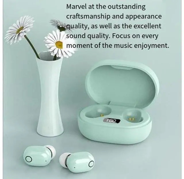 Alt view image 3 of 5 - The wireless in-ear E6S Bluetooth headphones are cute, noise-cancelling, sports, high-quality sound, long-lasting and suitable for smartphones