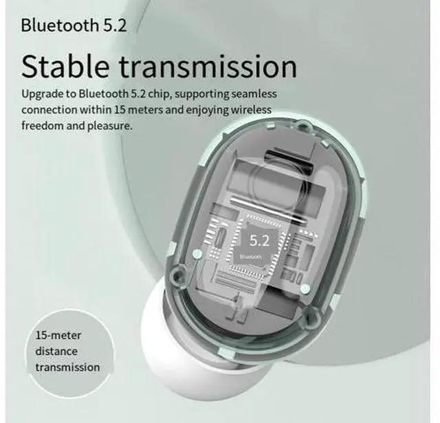 Alt view image 4 of 5 - The wireless in-ear E6S Bluetooth headphones are cute, noise-cancelling, sports, high-quality sound, long-lasting and suitable for smartphones