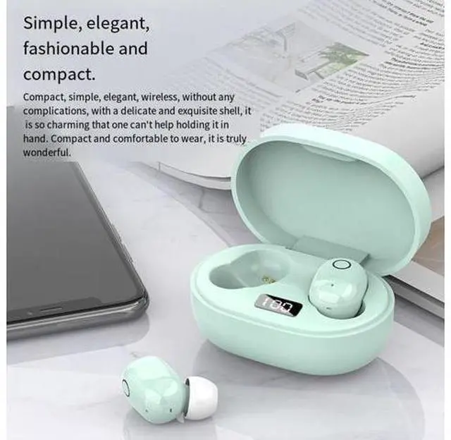 Alt view image 5 of 5 - The wireless in-ear E6S Bluetooth headphones are cute, noise-cancelling, sports, high-quality sound, long-lasting and suitable for smartphones
