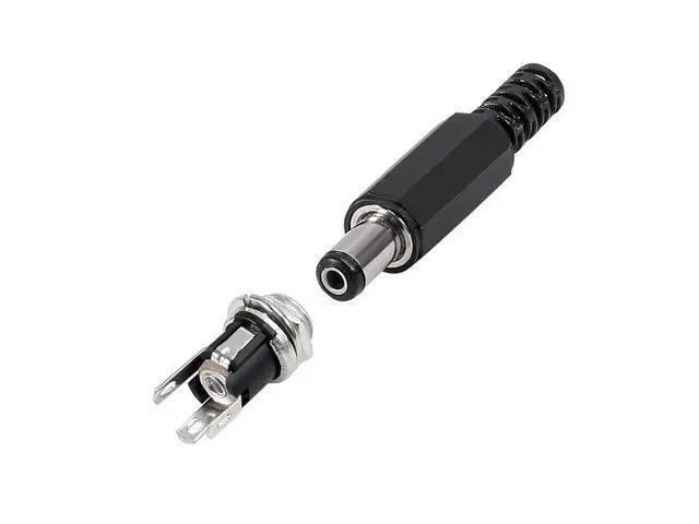 Alt view image 5 of 7 - anicorn 20 Pairs 40PCS DC Power Supply Jack Socket Female Panel Mount Connector 3-Pin 5.5 x 2.1mm with 5.5mm x 2.1mm DIY Male DC Power Plug Jack Solder Connector Adapter