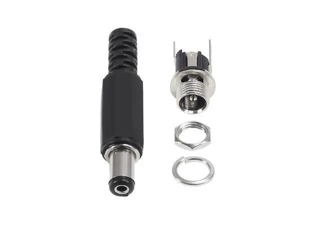 Alt view image 6 of 7 - anicorn 20 Pairs 40PCS DC Power Supply Jack Socket Female Panel Mount Connector 3-Pin 5.5 x 2.1mm with 5.5mm x 2.1mm DIY Male DC Power Plug Jack Solder Connector Adapter