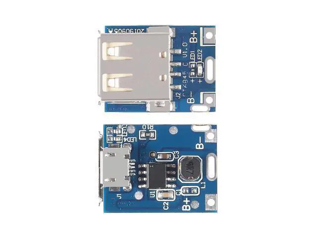 Alt view image 3 of 7 - anicorn 20PCS Boost Step Up 5V 1A Power Supply Module Lithium Battery Charge Protection Board 134N3P DIY Charger USB and Micro USB Port with LED Display