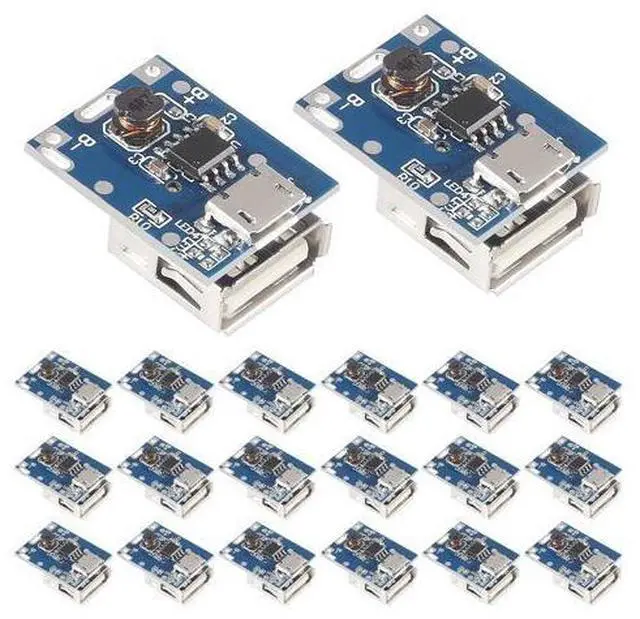 Main image of anicorn 20PCS Boost Step Up 5V 1A Power Supply Module Lithium Battery Charge Protection Board 134N3P DIY Charger USB and Micro USB Port with LED Display