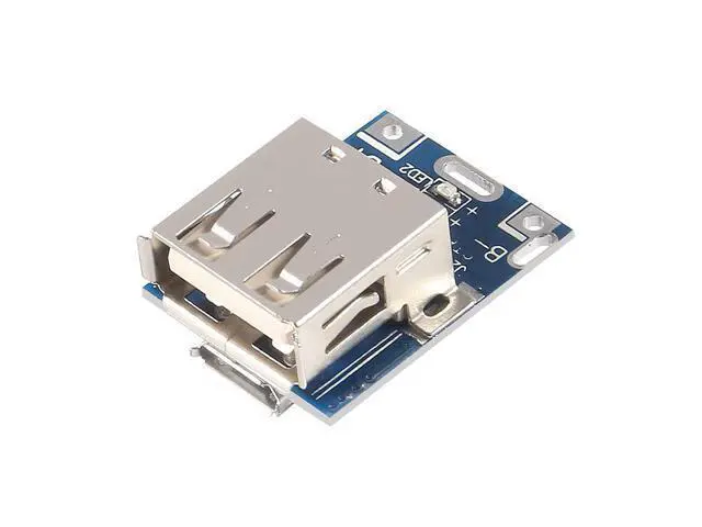 Alt view image 4 of 7 - anicorn 20PCS Boost Step Up 5V 1A Power Supply Module Lithium Battery Charge Protection Board 134N3P DIY Charger USB and Micro USB Port with LED Display