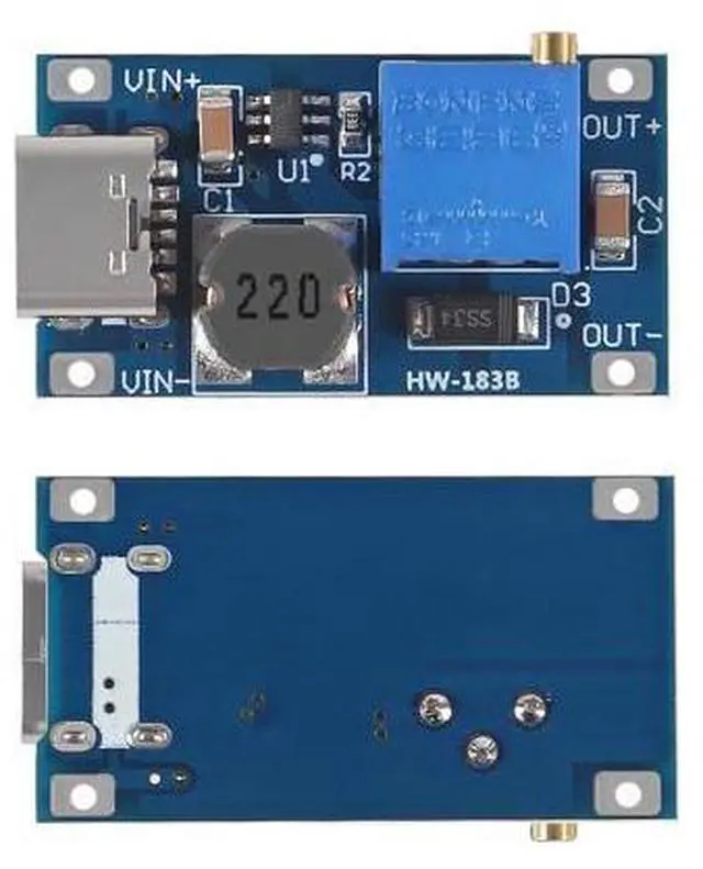 Alt view image 2 of 6 - anicorn 10 Pieces Type-C MT3608 DC-DC Boost Converter 2A Adjustable Module Voltage Regulator Board Input Voltage 2 Volt-24 Volt to 5 Volt-28 Volt Output Voltage