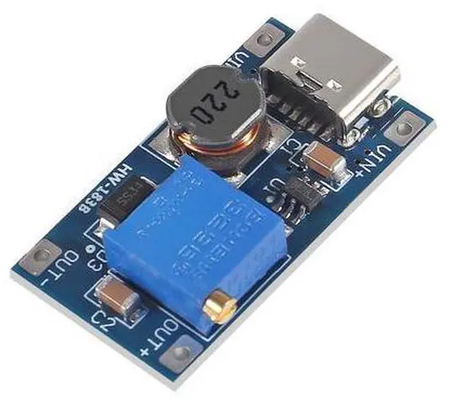 Alt view image 4 of 6 - anicorn 10 Pieces Type-C MT3608 DC-DC Boost Converter 2A Adjustable Module Voltage Regulator Board Input Voltage 2 Volt-24 Volt to 5 Volt-28 Volt Output Voltage