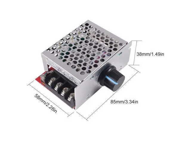 Alt view image 3 of 7 - anicorn 2 Pack 7-70V 30A PWM DC Motor Speed Controller with 30Amp Fuse and Adjustable Speed Control Knob