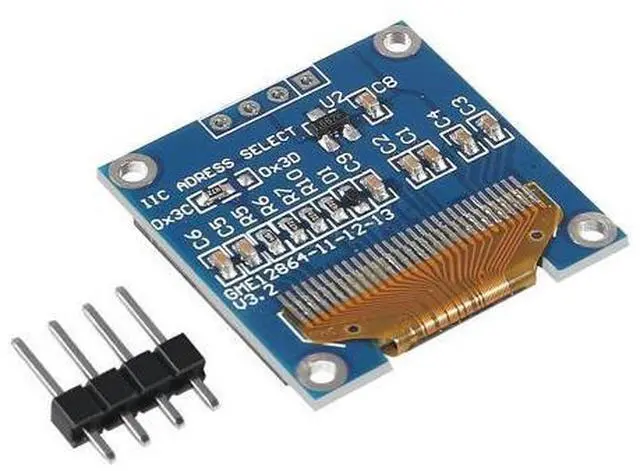 Alt view image 7 of 7 - anicorn 10 PCS 0.96 inch 12864 128X64 OLED LCD Display Board Module I2C IIC SSD1306 Driver 4 Pins Compatibile with Raspberry Pi (Blue and Yellow)