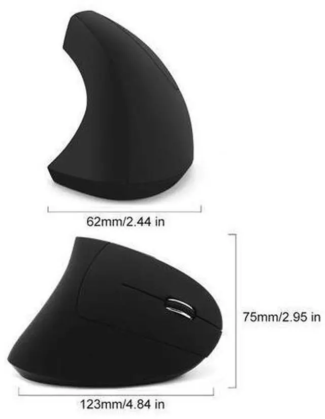 Alt view image 5 of 6 - Wireless Vertical Mouse, Wireless Ergonomic Vertical Mouse, 2.4G High Precision Optical Mice 800/1200/1600DPI for PC Laptop Desktop Mac (Ergonomic Mouse-Rechargeable)