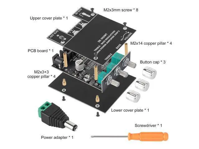 Alt view image 6 of 7 - anicorn 2PCS ZK-502MT Bluetooth Amplifier Board,Bluetooth 5.0 Subwoofer 2.0 Channel High Power Audio Digital HiFi Stereo Amplifier Board 2X50W Bass AMP
