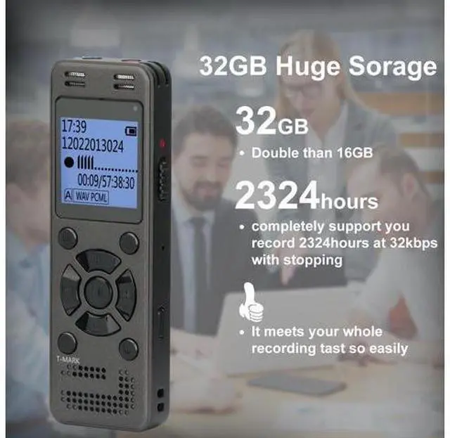 Alt view image 3 of 4 - High-definition intelligent noise reduction and control recording portable portable conference student class recording voice recorder