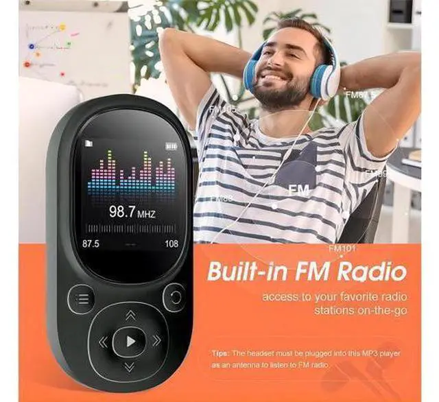 Alt view image 2 of 5 - Bluetooth sports MP3 lossless music player, Bluetooth portable device blue 64GB