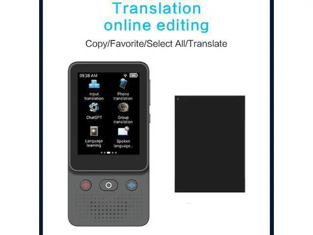 Alt view image 4 of 7 - Language Translator Device, 138 Languages 2 Way Real Time Smart Voice Translator with WiFi Bluetooth, Recording, Noise Canceling Mic, 3 Inch HD Touch Screen Portable Recorder