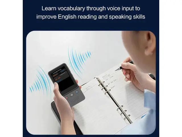 Alt view image 2 of 7 - Language Translator Device, 138 Languages 2 Way Real Time Smart Voice Translator with WiFi Bluetooth, Recording, Noise Canceling Mic, 3 Inch HD Touch Screen Portable Recorder