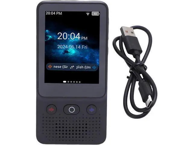 Alt view image 7 of 7 - Language Translator Device, 138 Languages 2 Way Real Time Smart Voice Translator with WiFi Bluetooth, Recording, Noise Canceling Mic, 3 Inch HD Touch Screen Portable Recorder