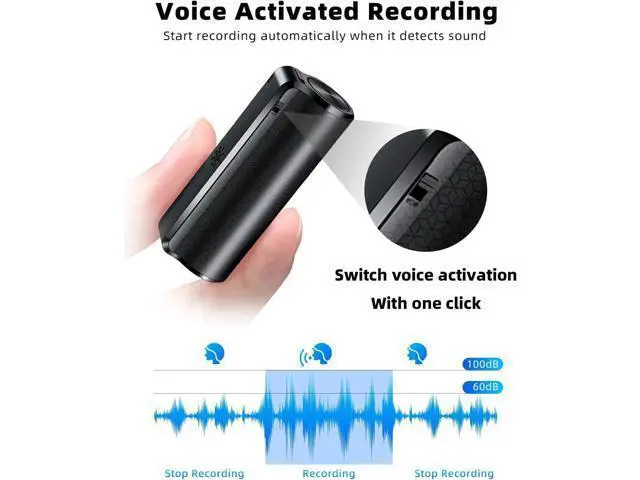 Alt view image 4 of 7 - 128G Magnetic Voice Recorder with AI Intelligent Triple Noise Cancellation, 35 Days Continuous Recording Device, Voice Activated Voice Recorder, Digital Voice Recorder for Meetings/Interviews/Classes