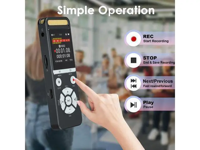Alt view image 2 of 5 - AI Voice Recorder with Noise Reduction and Color Screen, Compact and Portable, Long Standby Time, Professional AI Recorder, AI Voice Recorder