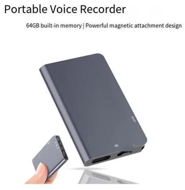 Main image of Mini portable recorder with magnetic sound control and intelligent noise reduction for conference teaching, student speeches recording pen