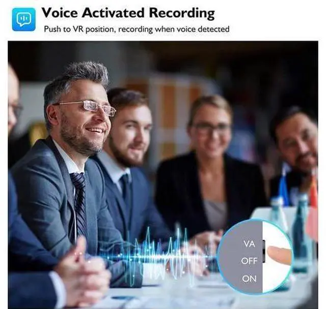 Alt view image 3 of 4 - Mini portable recorder with magnetic sound control and intelligent noise reduction for conference teaching, student speeches recording pen