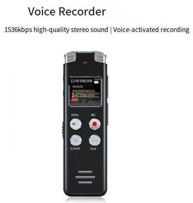 Main image of Portable noise-cancelling digital voice recorder for student lawyers' meetings - voice control, high-definition recording, professional quality, audio monitoring