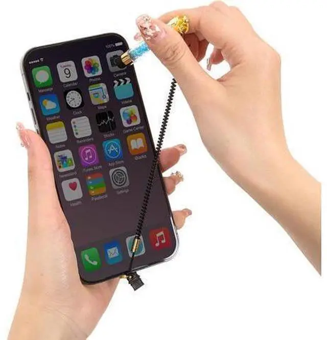 Alt view image 2 of 5 - 6 Pack Colors Crystal Capacitive Mini Stylus Universal Touch Screen Pen for iPhone7 5s 6s Galaxy s5 s4 Smartphones iPad iPods S10 S10+ S10e S9 S9P Note9 XR XS MAX iPhone11 Pro XS XR