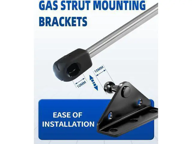 Alt view image 4 of 7 - 10 Gas Strut Mounting Brackets Ball Stud Mount Bracket for Universal Lift Supports Shocks Spring Kits Hardware 4PCS with 16 Screws (Only Fits 10mm Ball Head)