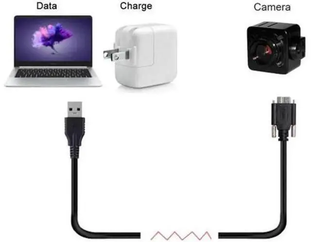 Alt view image 4 of 7 - USB 3.0 A type Cable Male to Micro USB 3.0 B Male with Mount Panel Screws for Hard Disk Mobile Phone 25"feet