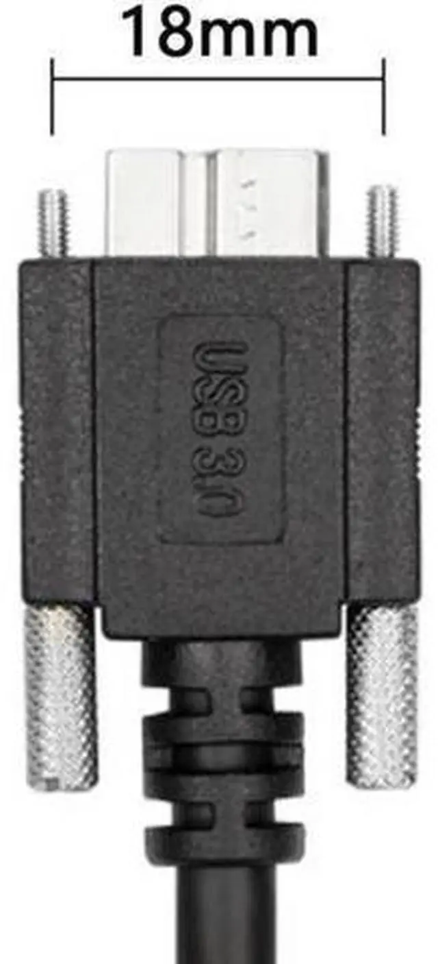 Alt view image 7 of 7 - USB 3.0 A type Cable Male to Micro USB 3.0 B Male with Mount Panel Screws for Hard Disk Mobile Phone 25"feet