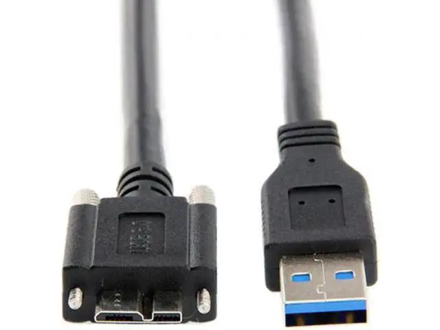 Alt view image 4 of 7 - USB 3.0 A type Cable Male to Micro USB 3.0 B Male with Mount Panel Screws for Hard Disk Mobile Phone 25Feet