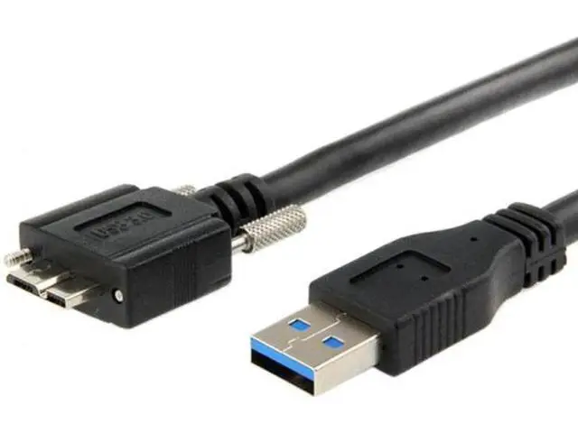 Alt view image 3 of 7 - USB 3.0 A type Cable Male to Micro USB 3.0 B Male with Mount Panel Screws for Hard Disk Mobile Phone 25Feet