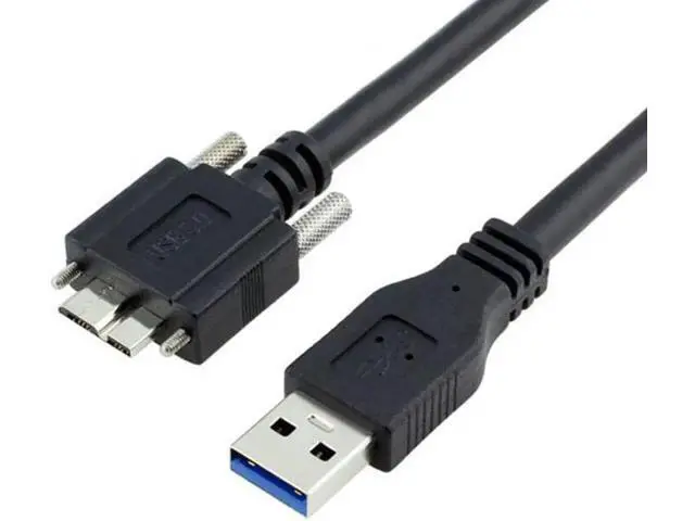 Alt view image 6 of 7 - USB 3.0 A type Cable Male to Micro USB 3.0 B Male with Mount Panel Screws for Hard Disk Mobile Phone 25Feet