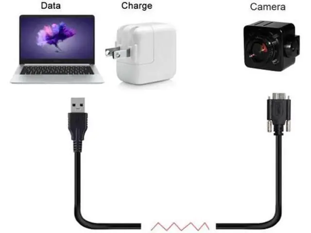 Alt view image 7 of 7 - USB 3.0 A type Cable Male to Micro USB 3.0 B Male with Mount Panel Screws for Hard Disk Mobile Phone 25Feet