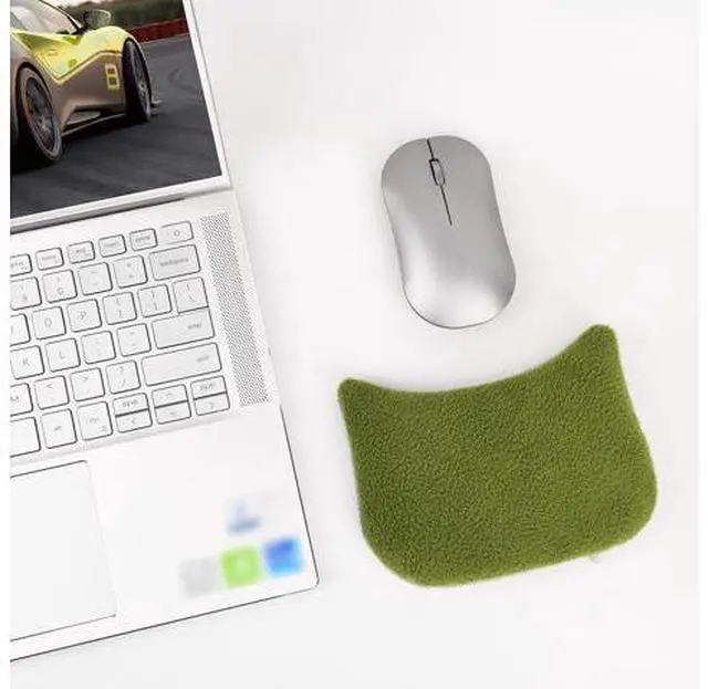 Alt view image 5 of 7 - Large Mouse Wrist Rest Bean Bag Ergonomic Mouse Support Pad Filled Ergo Beads for Computer Laptop PC Gaming (Green)