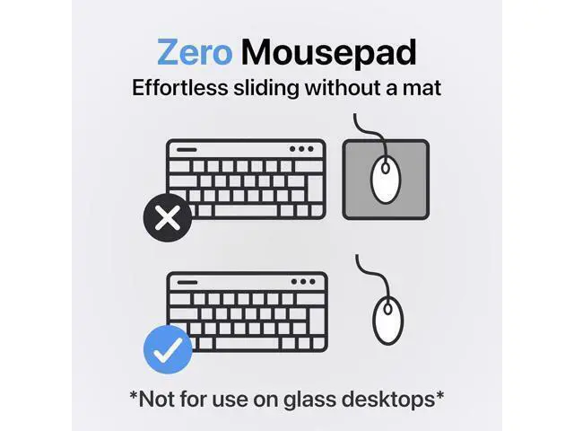 Alt view image 5 of 7 - Adhesive Mouse Pad 3 Pack - Minimalist Mousepad for Magic Mouse 2