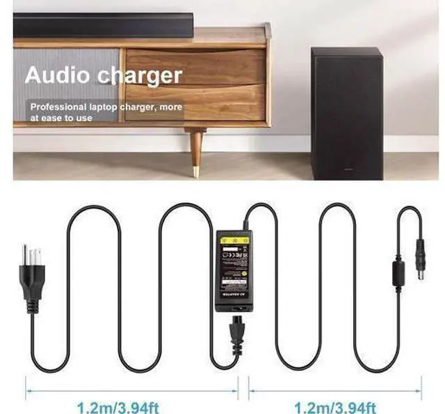 Alt view image 4 of 7 - 24V AC Adapter Charger Compatible with SoundBar HW-J450 HW-K450 HW-J551 HW-K551 HW-H550 HW-K550 HW-J550 HW-H7500 HW-H7501 HW-M550 HW-J355 HW-J370 HW-J8500