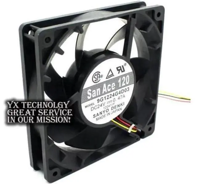 Alt view image 2 of 3 - 9G1224G4D03 24V 0.47A 12cm 120mm 12025 3 line converter cooling fan for SANYO 120*120*25mm