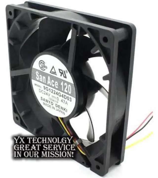 Alt view image 3 of 3 - 9G1224G4D03 24V 0.47A 12cm 120mm 12025 3 line converter cooling fan for SANYO 120*120*25mm
