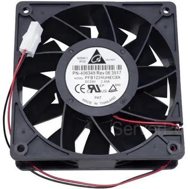 Main image of Well Tested Cooler PFB1224UHEC8X 12038 24V 2.40A 2 Wires Large Air Volume Inverter Cooling Fan