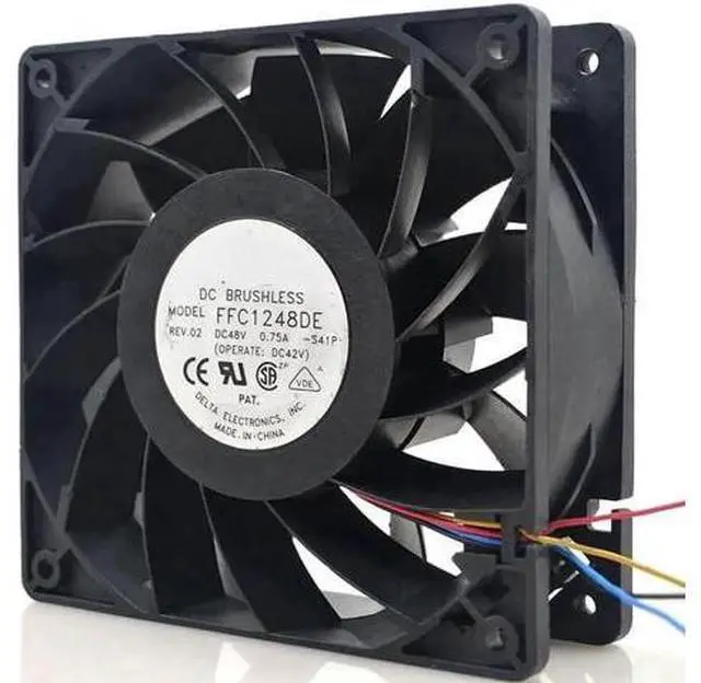 Alt view image 2 of 3 - FFC1248DE 12038 48V 0.75A 12CM double ball 4-wire PWM cooling fan